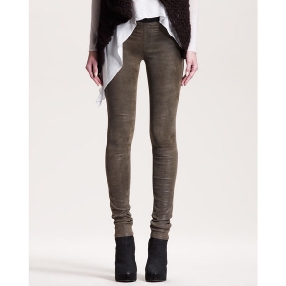 Helmut Lang Pants - Helmut Lang Patina Lamb Leather Pants